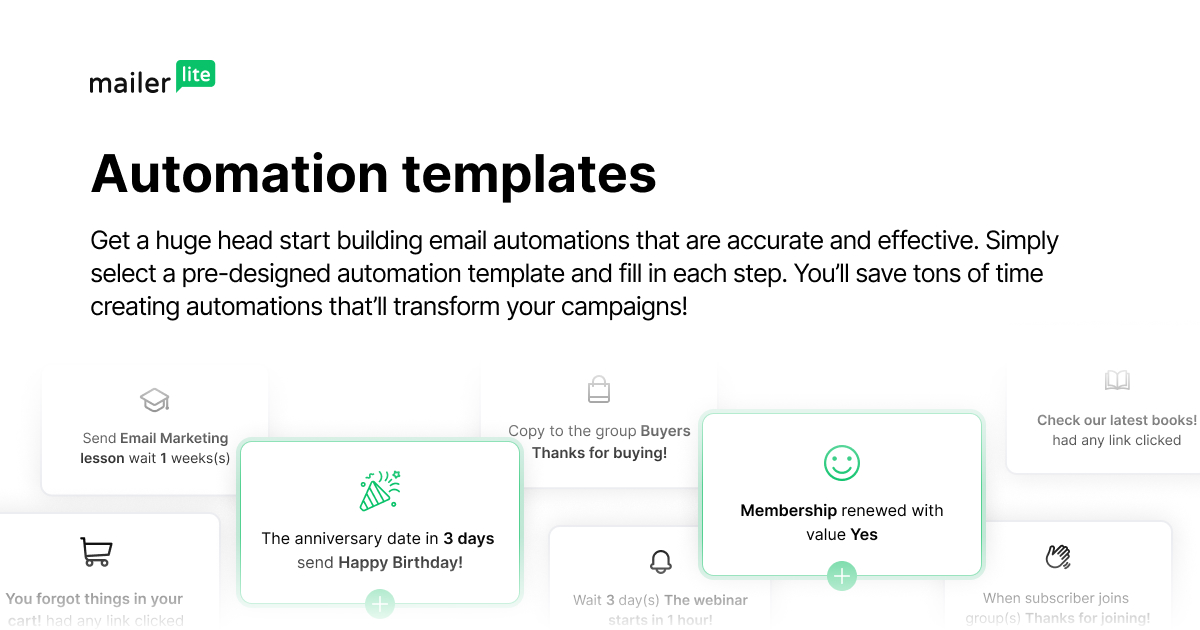 Email Automation Templates - MailerLite