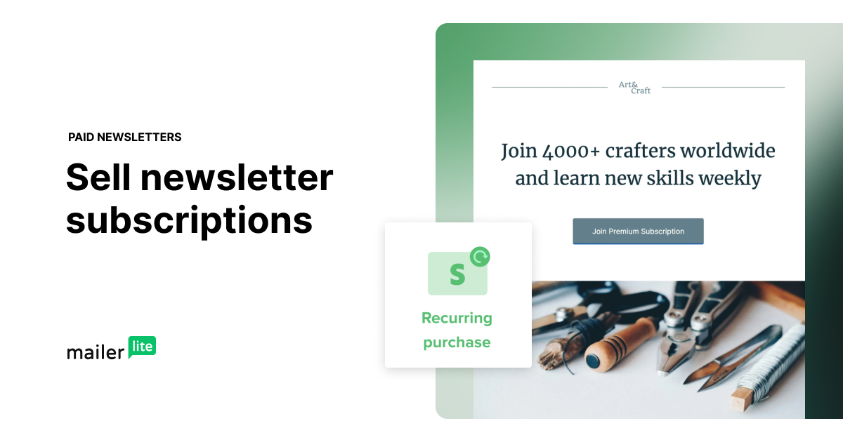 Paid Newsletter Subscriptions - MailerLite