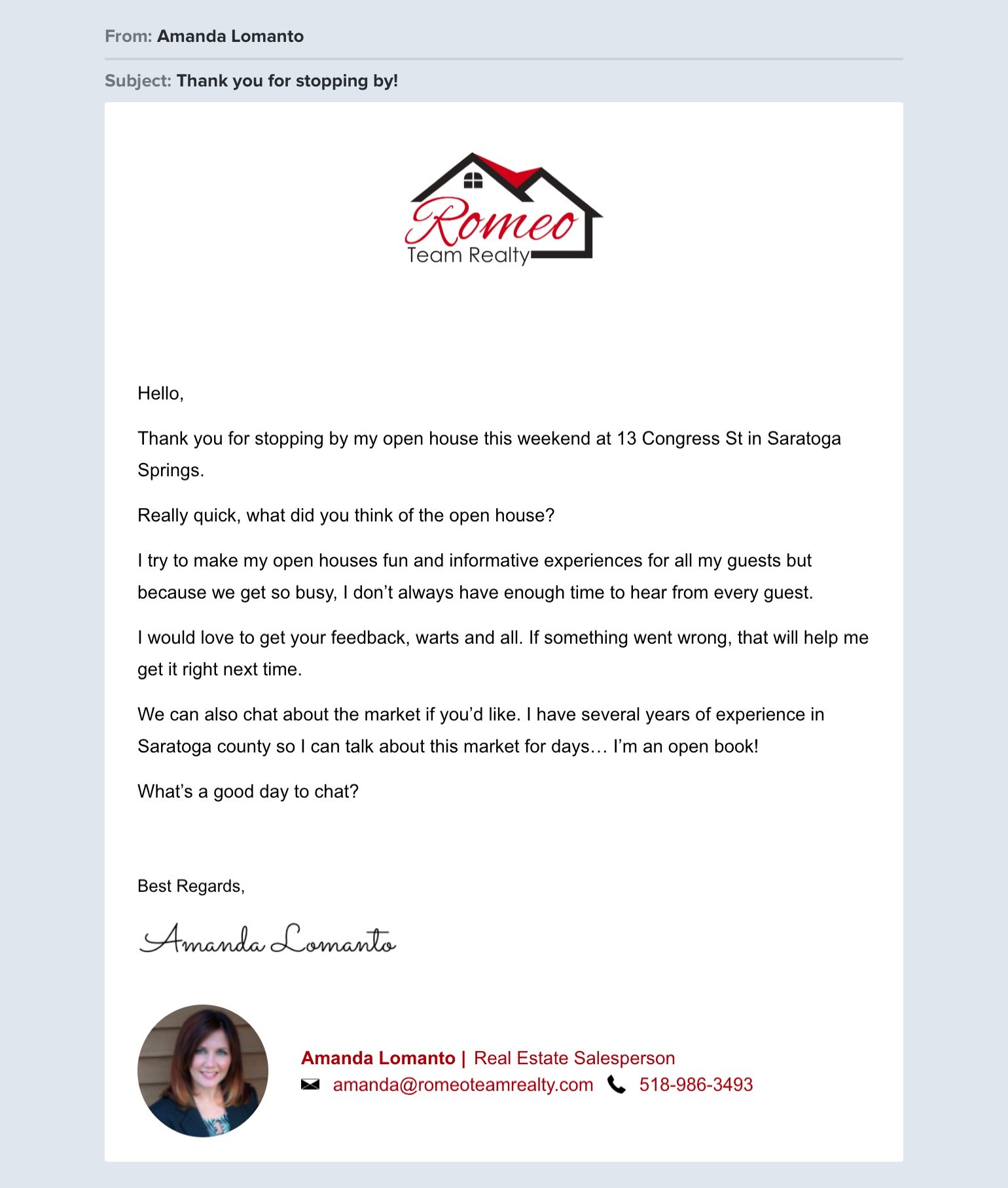 Email Templates For Real Estate Agents