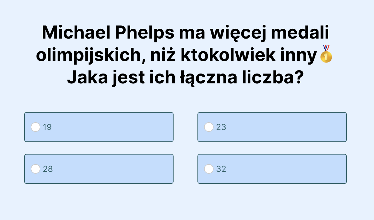 Przykład quizu na letnie rozgrywki