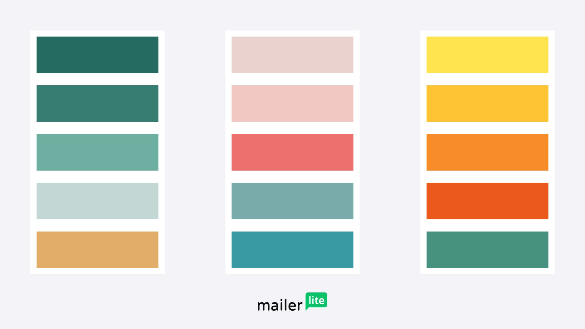 Examples of Summer color palettes.