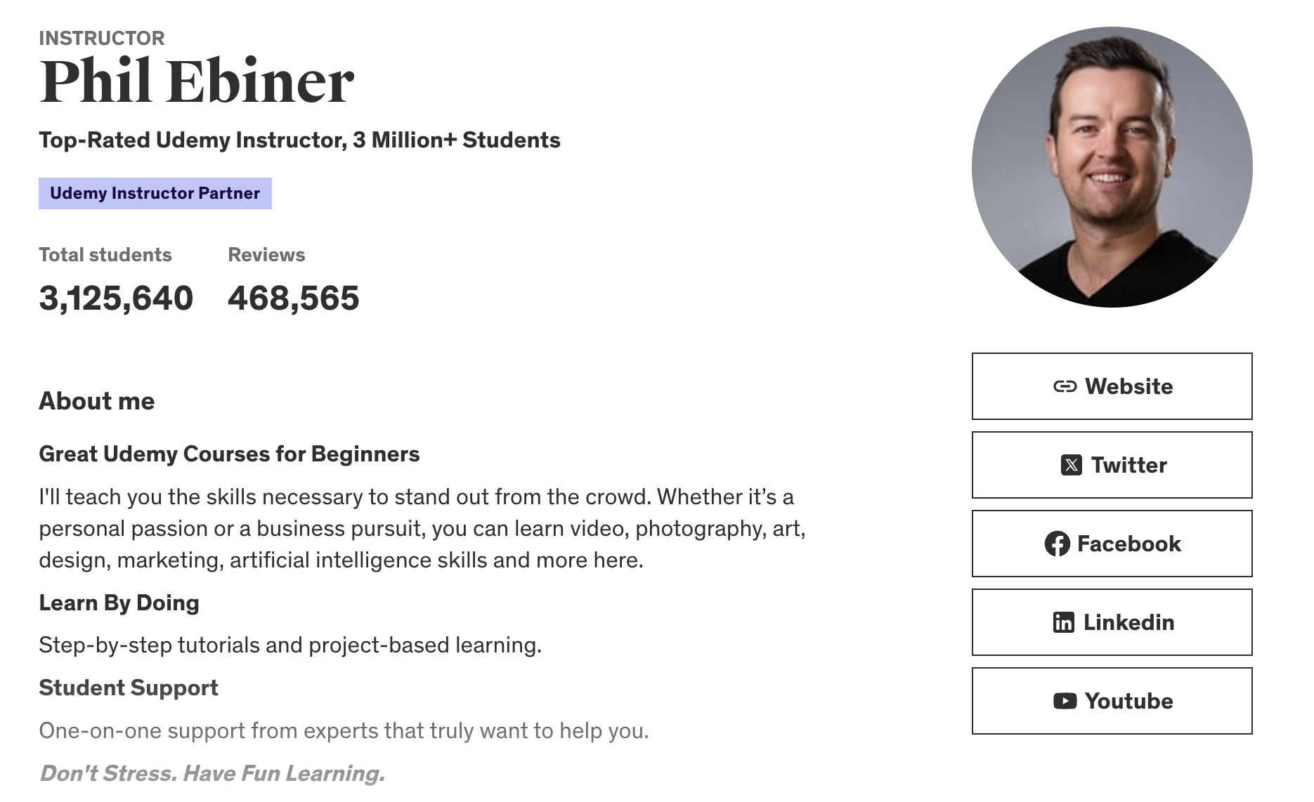 Phil Ebiner Skillshare profile