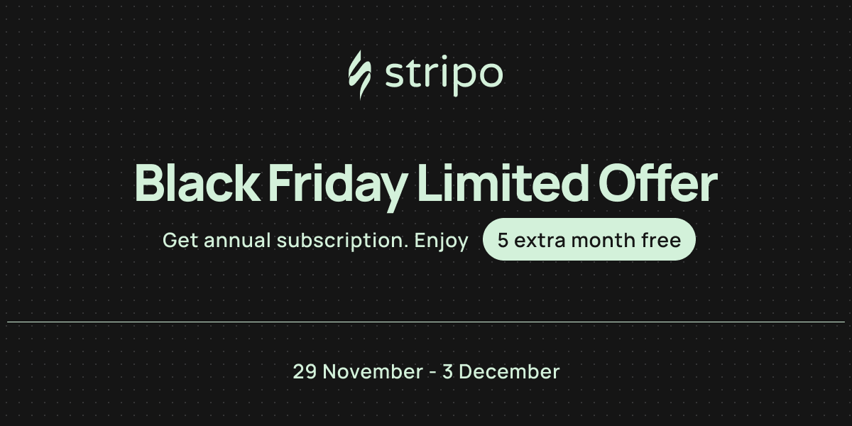 Stripo's Black Friday offer promotion banner