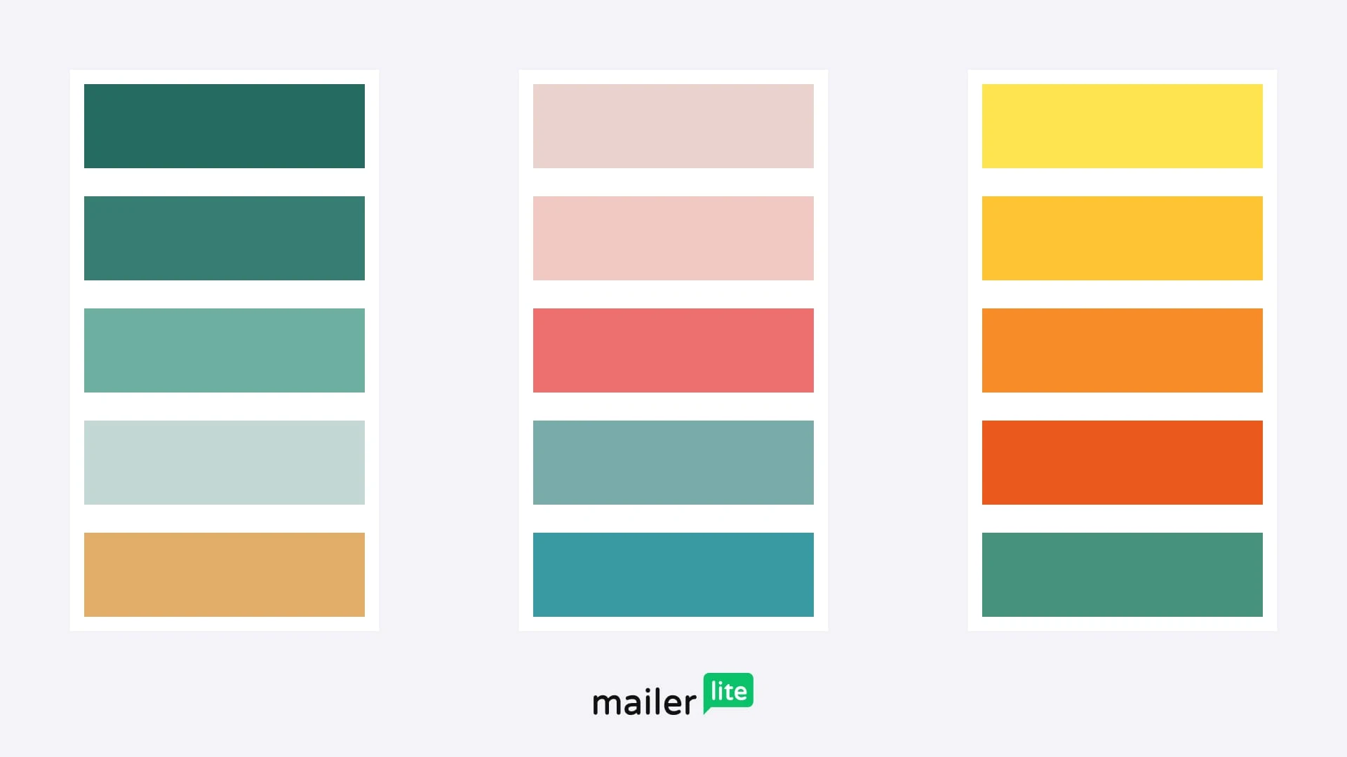 Examples of Summer color palettes.