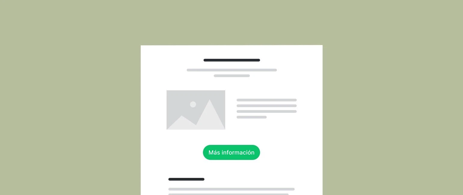 Llamado a la acción verde fondo beige - MailerLite