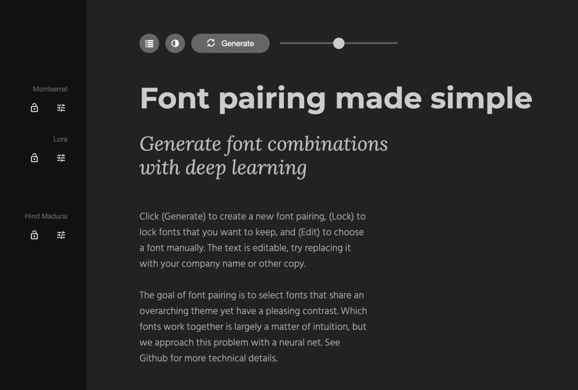 Screenshot of FontJoy's font pairing tool