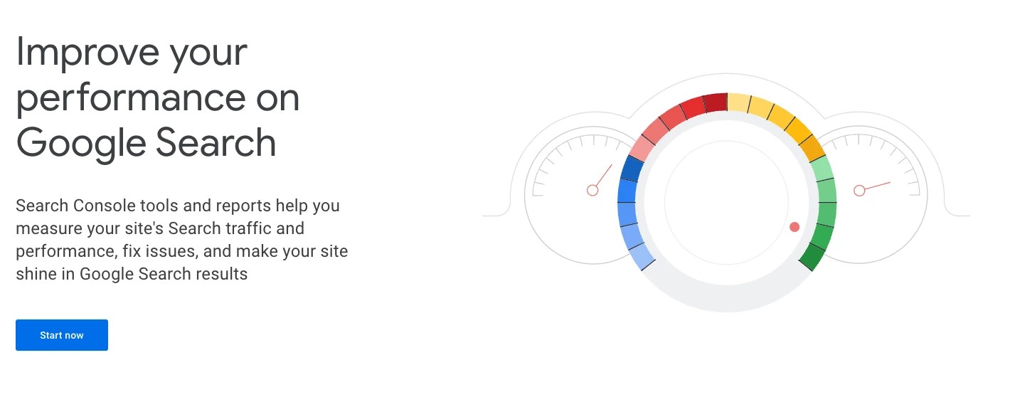 Google Search Console homepage