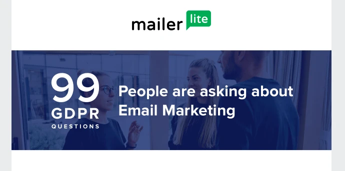 MailerLite email header design GDPR alternative version