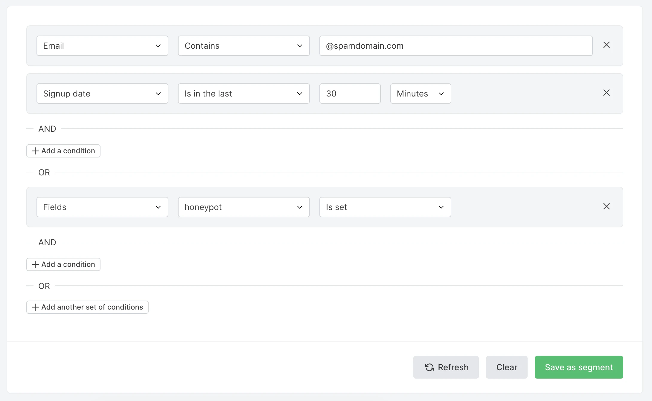 Subscriber filters in MailerLite