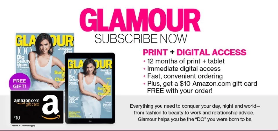 glamour action-oriented urgency email example