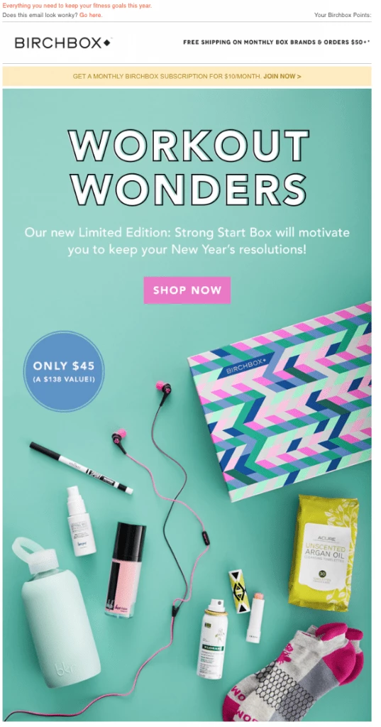 birchbox fomo email example 3