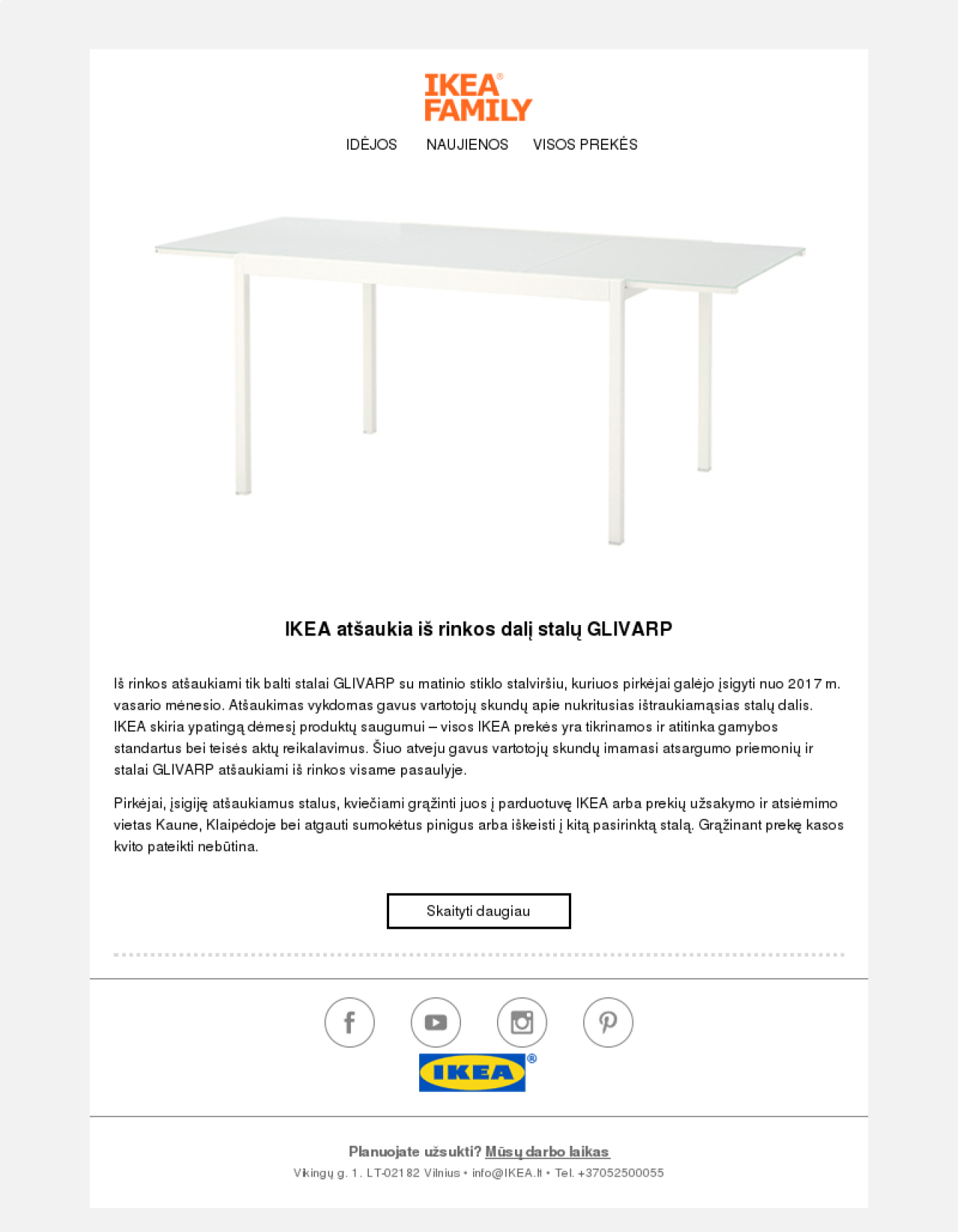 Ikea Family example - Made with MailerLite