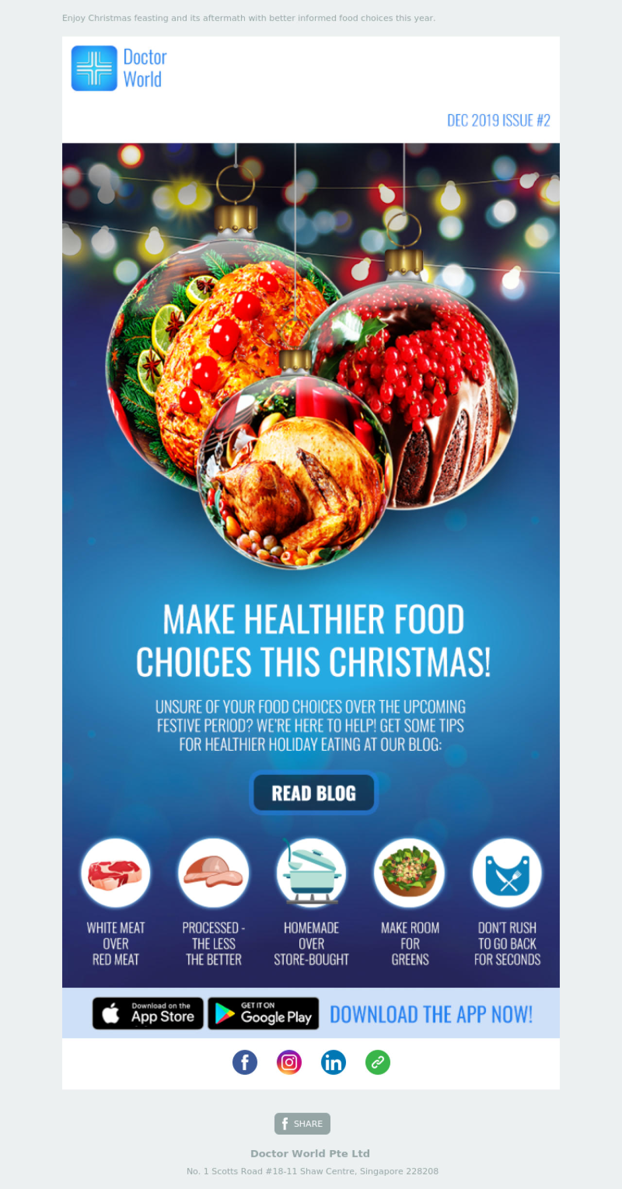 Doctor World Pte Ltd - Christmas example - Made with MailerLite