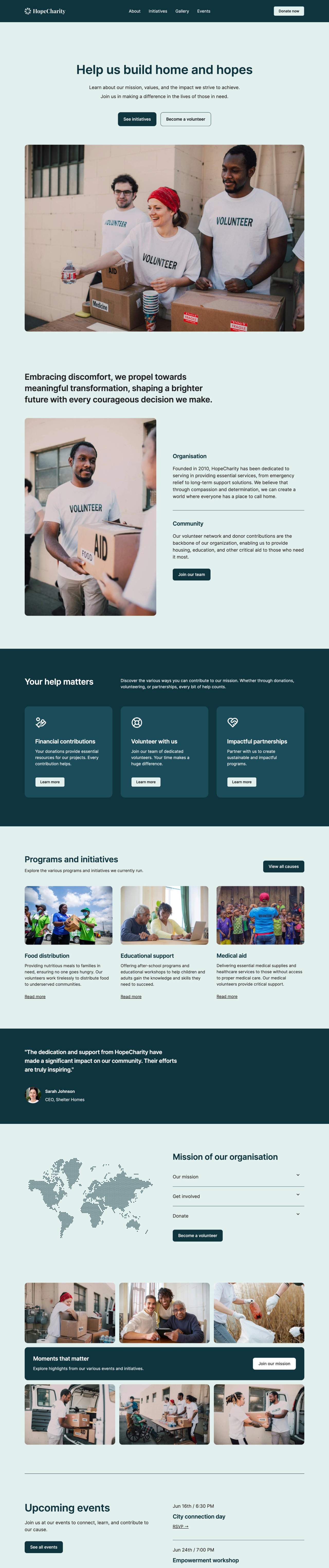 Nonprofit template - Made by MailerLite