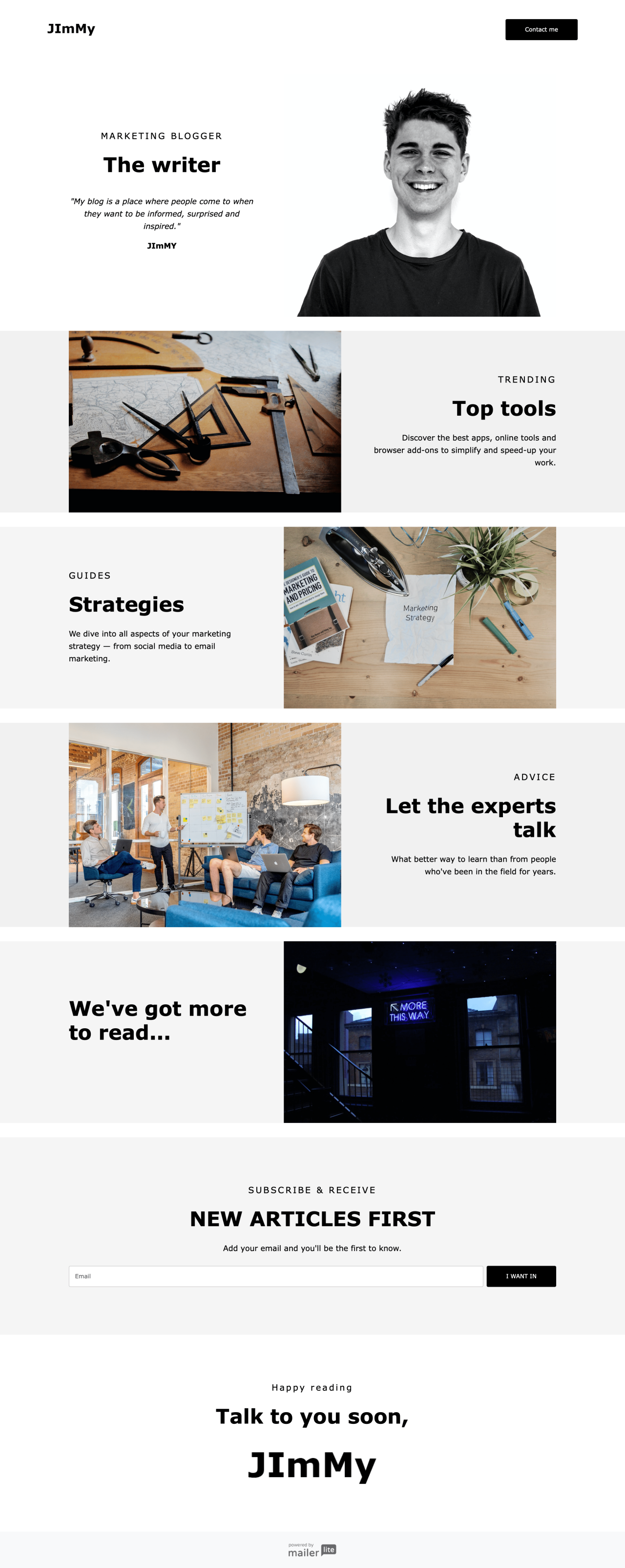 Landing Page Blogger Template