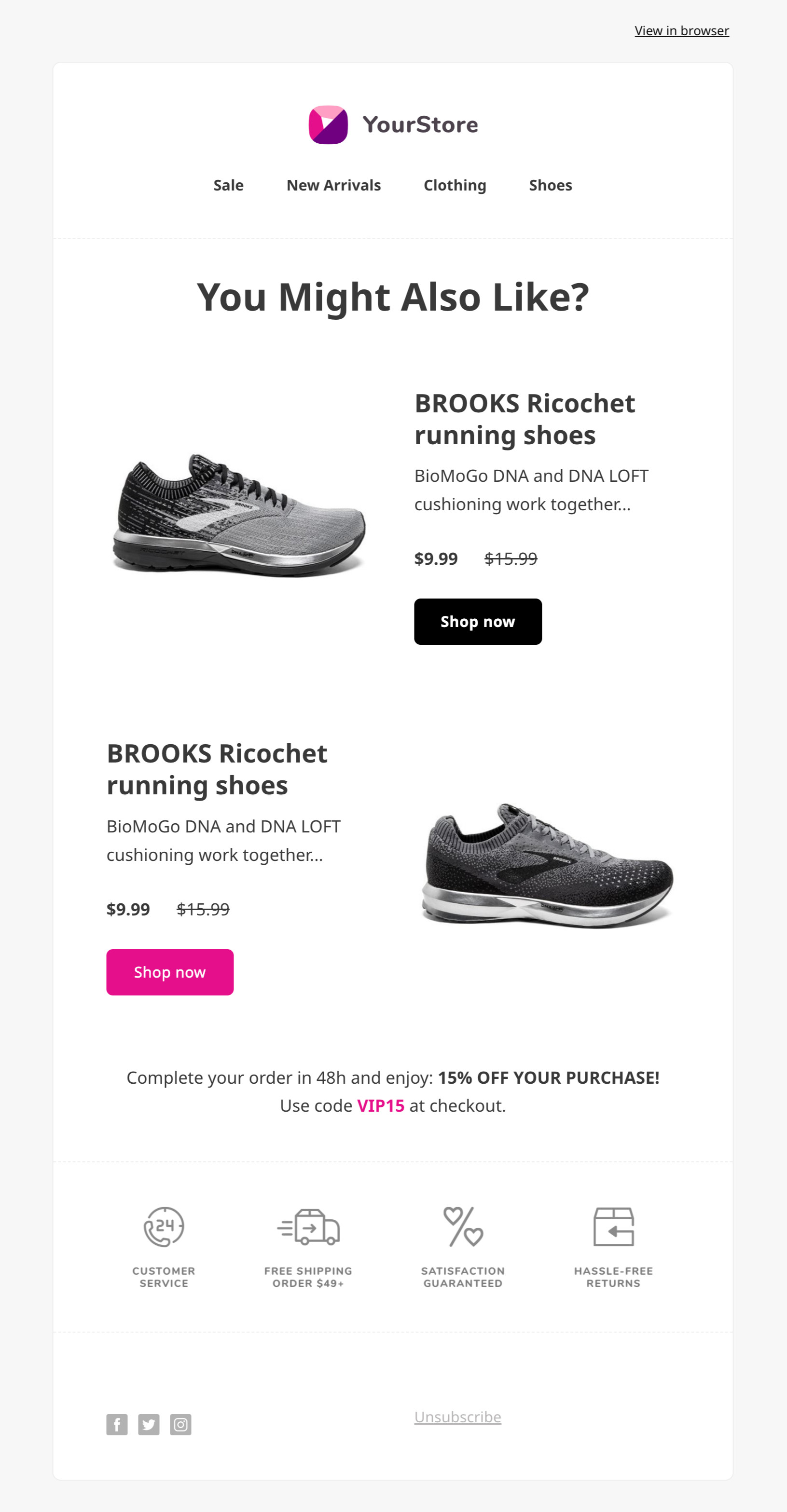 Product Recommendation Email Template