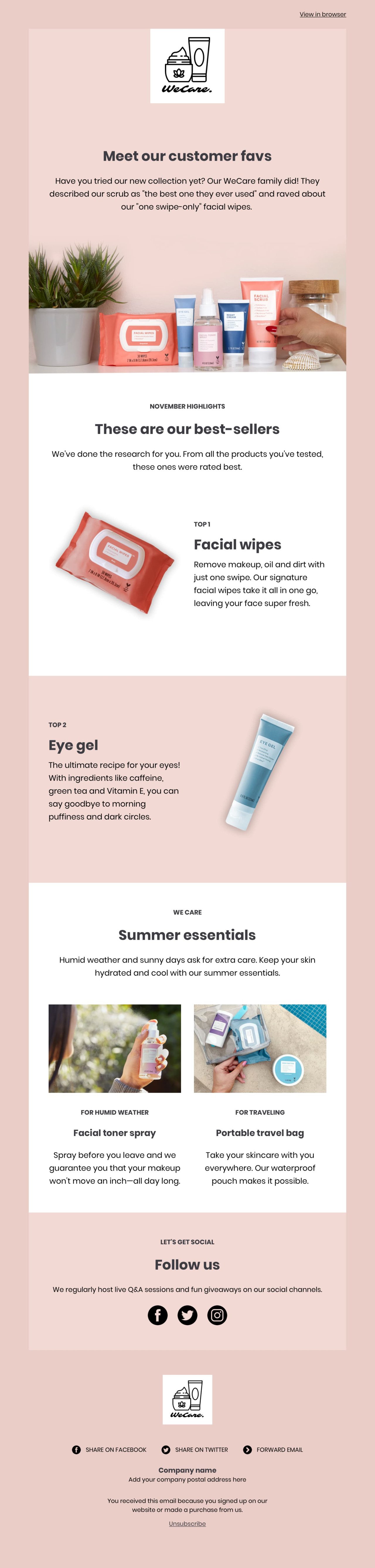 The Best Sellers Email Newsletter Template Mailerlite