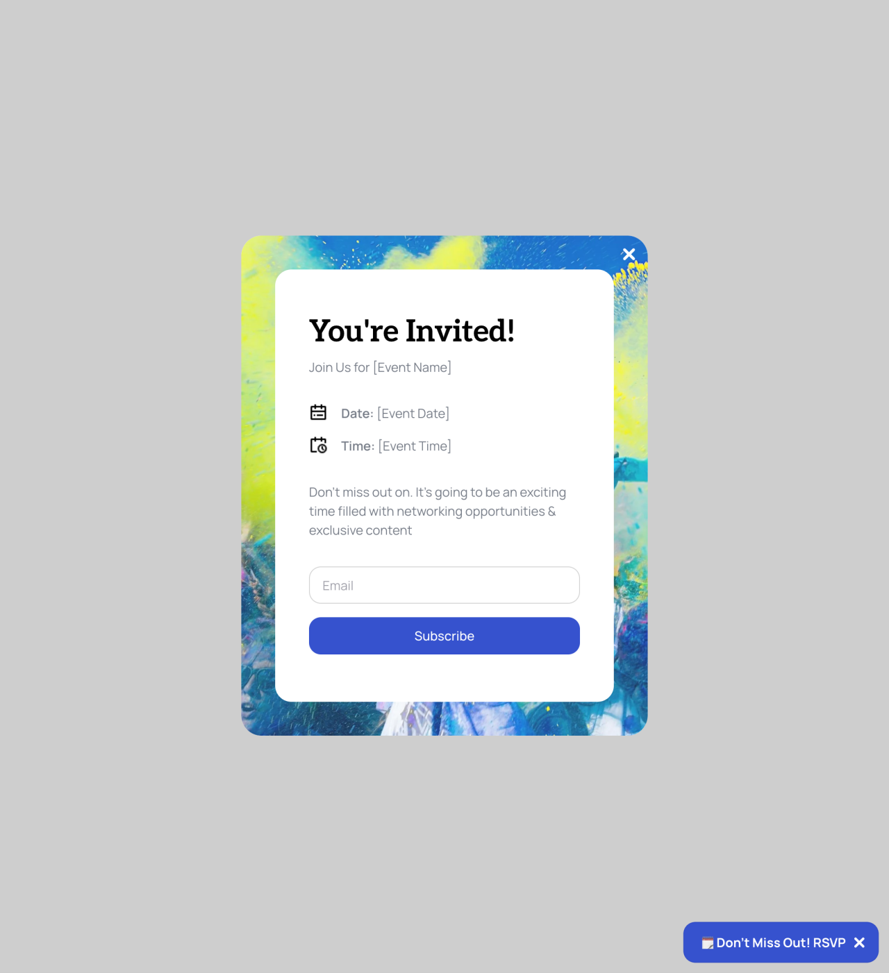 Event RSVP template - Made by MailerLite