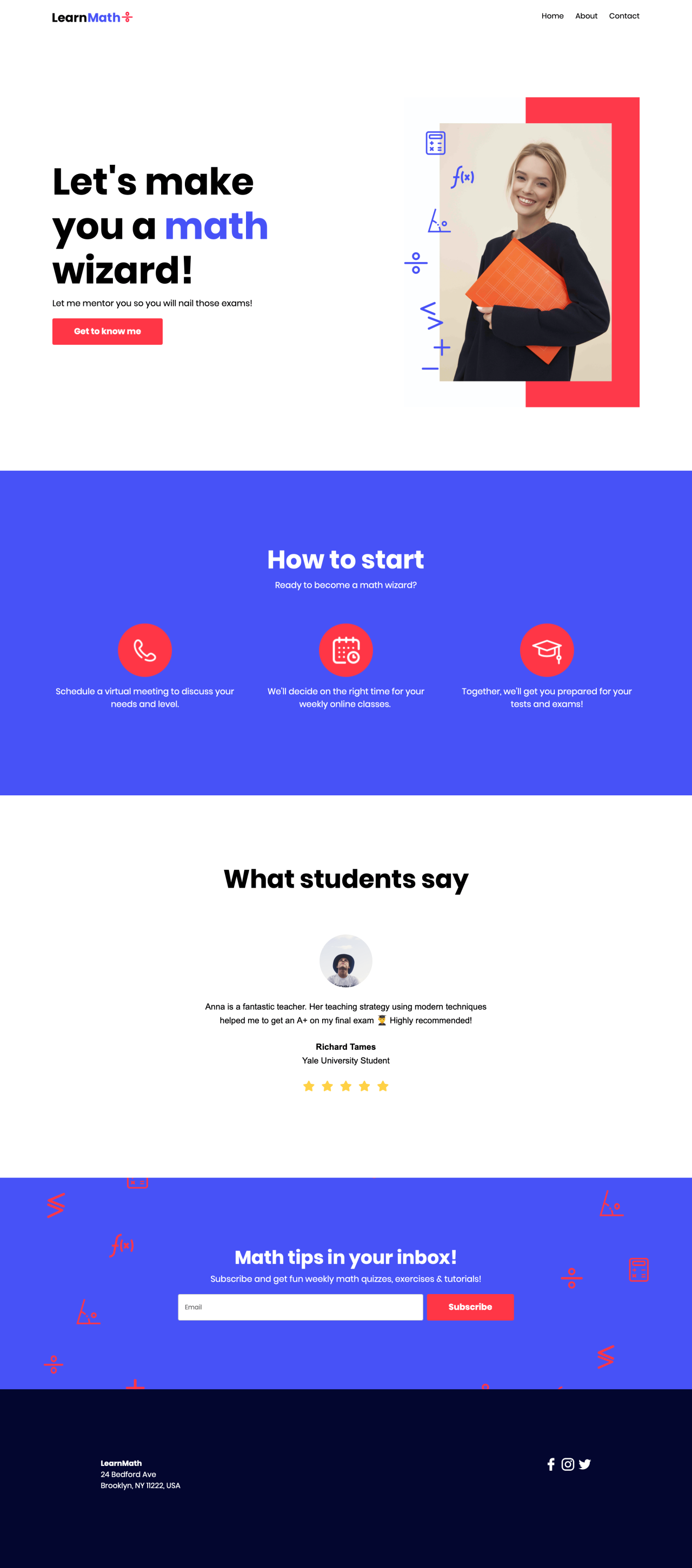 Online class template - Made by MailerLite